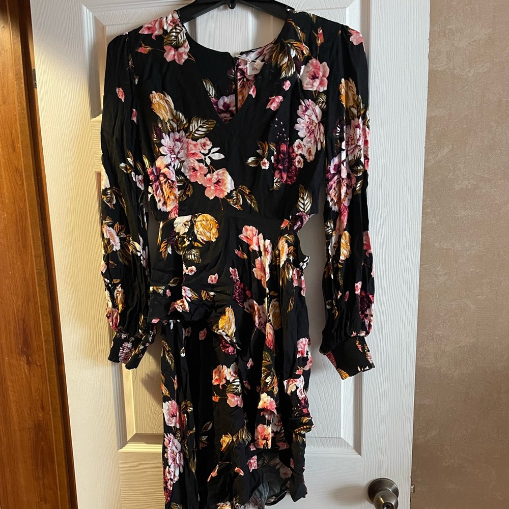 Black floral Dress